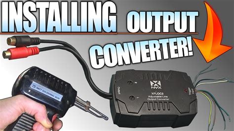 how do you hook up a line output converter to a factory radio